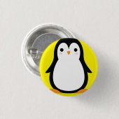 Penguin Cute Winter 1st Birthday Button Pin (Voorkant /achterkant)