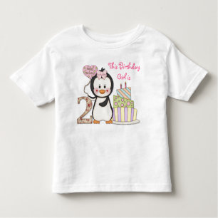 Penguin Cutie - Meisje tweede verjaardag Kinder Shirts