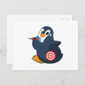 Penguin Darts Dart Dartboard Briefkaart (Voorkant / Achterkant)