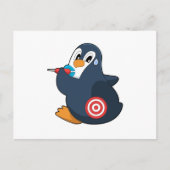 Penguin Darts Dart Dartboard Briefkaart (Voorkant)