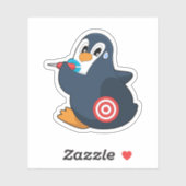 Penguin Darts Dart Dartboard Sticker (Vel)