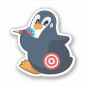 Penguin Darts Dart Dartboard Sticker (Voorkant)