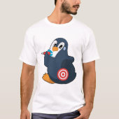 Penguin Darts Dart Dartboard T-shirt (Voorkant)