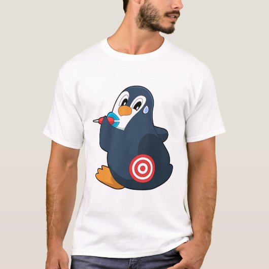 Penguin Darts Dart Dartboard T-shirt (Voorkant)