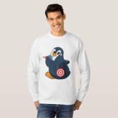 Penguin Darts Dart Dartboard T-shirt (Voorkant volledig)