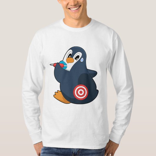 Penguin Darts Dart Dartboard T-shirt (Voorkant)