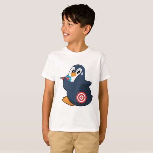 Penguin Darts Dart Dartboard T-shirt (Voorkant volledig)