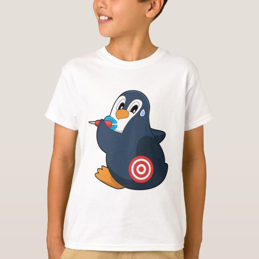 Penguin Darts Dart Dartboard T-shirt (Voorkant)