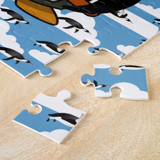 Penguin Decorative Jigzaag Puzzle Legpuzzel (Zijkant)
