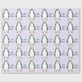 Penguin Design Baby Shower Cadeaupapier (Vlak)