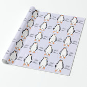 Penguin Design Baby Shower Cadeaupapier (Uitgerold)