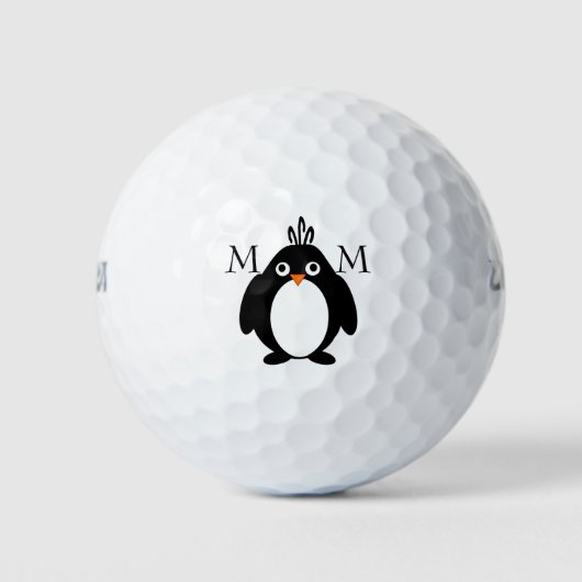 Penguin Design Monogrammed Golfballen (Voorkant)