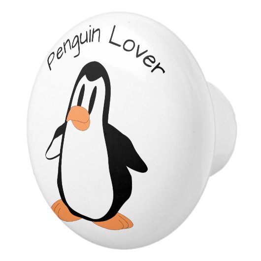 Penguin Design Personalised Keramische Knop (Rechts)