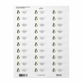 Penguin Design Retouradres Etiket (Full Sheet)