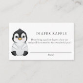 Penguin Diaper Raffle Enclosure Card Informatiekaartje (Voorkant)