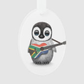 Penguin die Zuid-Afrikaanse vlag speelt Ornament (voorkant)