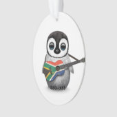 Penguin die Zuid-Afrikaanse vlag speelt Ornament (voorkant)