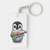Penguin die Zuid-Afrikaanse vlag speelt Sleutelhanger (achterkant)