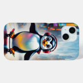 Penguin Digitale Kunst Schilderen Cool Case-Mate iPhone Case (Achterkant (horizontaal))