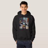 Penguin Digitale Kunst Schilderen Cool Hoodie (Voorkant volledig)