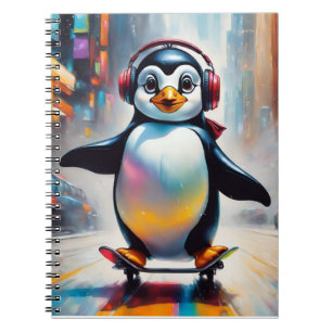 Penguin Digitale Kunst Schilderen Cool Notitieboek