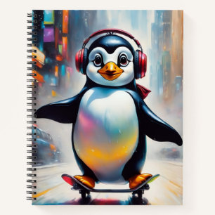 Penguin Digitale Kunst Schilderen Cool Notitieboek