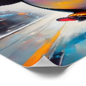 Penguin Digitale Kunst Schilderen Cool Poster (Hoek)