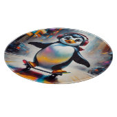 Penguin Digitale Kunst Schilderen Cool Snijplank (Hoek)