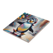 Penguin Digitale Kunst Schilderen Cool Tegeltje (Zijkant)