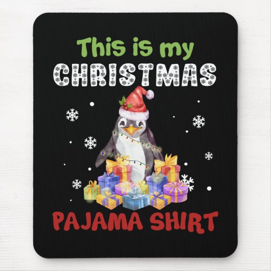 Penguin Dit is mijn kerstpajama-Shirt Muismat (Voorkant)