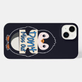 Penguin Don’t Miss Out Sign iPhone Hoesje (Achterkant horizontaal)