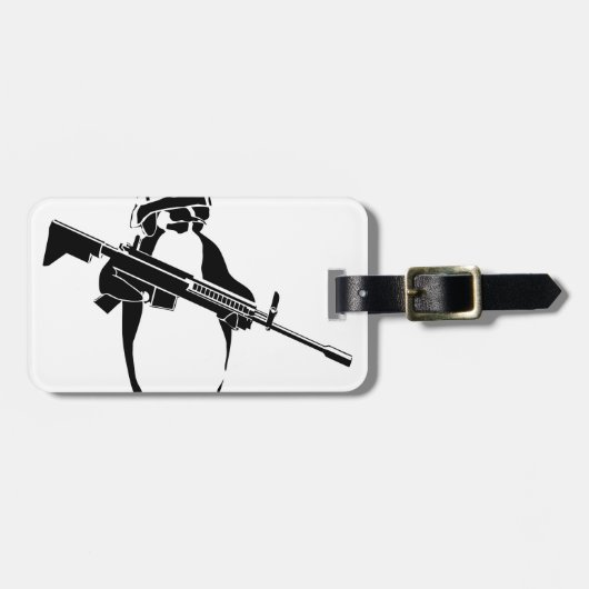 Penguin_DONE_For_Zazzle.png Bagagelabel (Voorkant horizontaal)