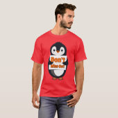 Penguin Don't Miss Out Throw Pillow T-shirt (Voorkant volledig)