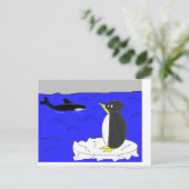 Penguin Drawing Briefkaart (Staand voorkant)