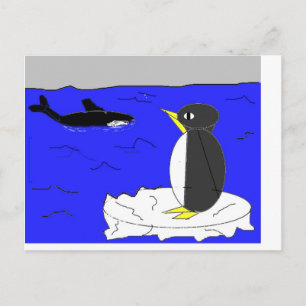 Penguin Drawing Briefkaart