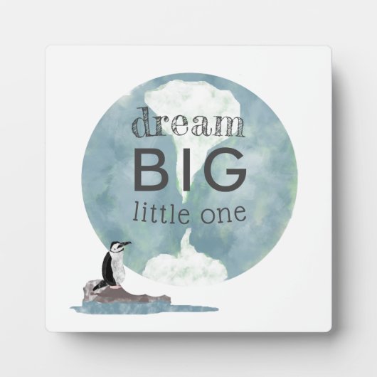 Penguin Dream Big Little One Earth Kinder Fotoplaat (Voorkant)