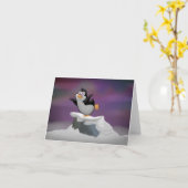 Penguin Dreaming Note-Kaart (leeg van binnen) Kaart (Gele Bloem)