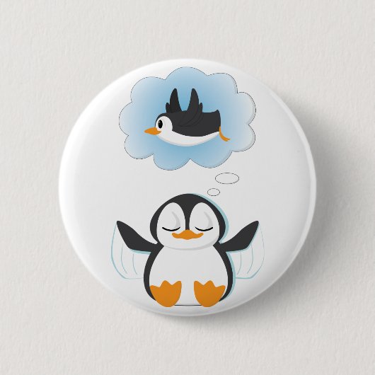 Penguin Dreams Ronde Button 5,7 Cm (Voorkant)