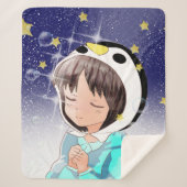 Penguin Dreams Sherpa Deken (Voorkant)