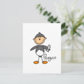Penguin Dress Up T-shirts en cadeautjes Briefkaart (Staand voorkant)