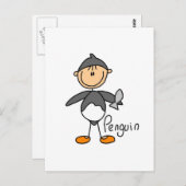 Penguin Dress Up T-shirts en cadeautjes Briefkaart (Voorkant / Achterkant)