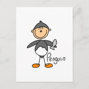 Penguin Dress Up T-shirts en cadeautjes Briefkaart