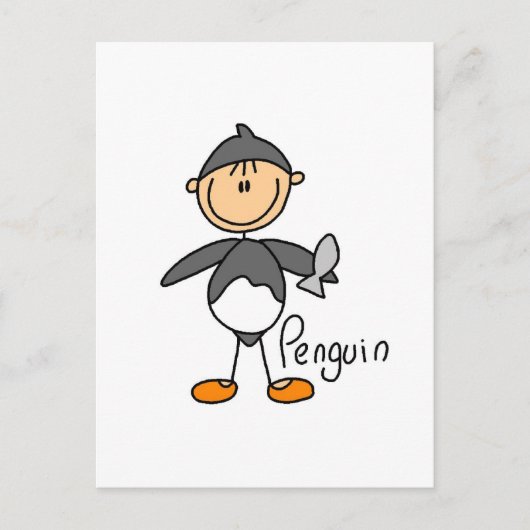 Penguin Dress Up T-shirts en cadeautjes Briefkaart (Voorkant)