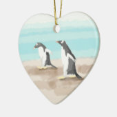 Penguin Duo Heart Ornament (Links)