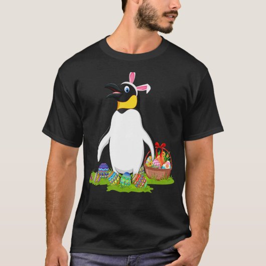 Penguin Easter Egg Hunting Bunny Penguin Easter Su T-shirt (Voorkant)