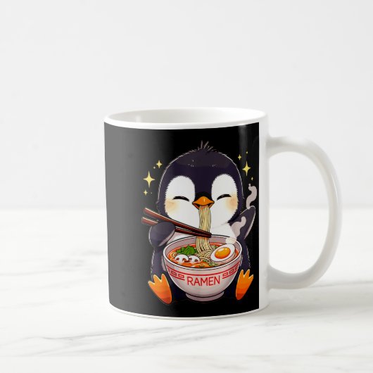 Penguin Eating Ramen Koffiemok (Rechts)