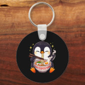 Penguin Eating Ramen Sleutelhanger (Voorkant)