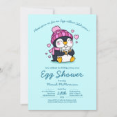 Penguin Egg Shower Kaart (Voorkant)