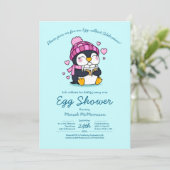 Penguin Egg Shower Kaart (Staand voorkant)
