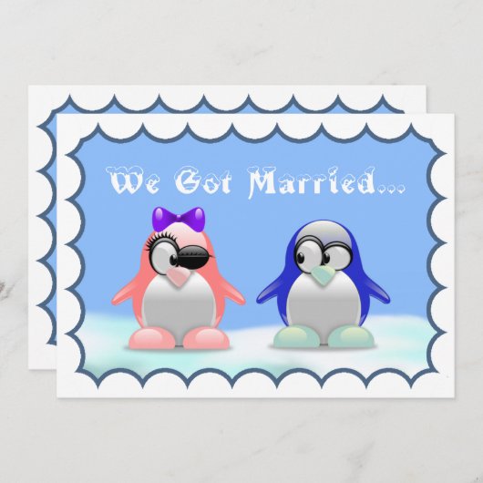 Penguin Elopement / Aankondiging van ontvangst (Voorkant / Achterkant)